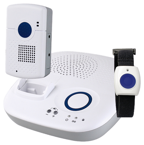 Kombi Notruf Home&Go – Basisstation mit mobilem Notrufgerät und wasserdichtem Notrufarmband